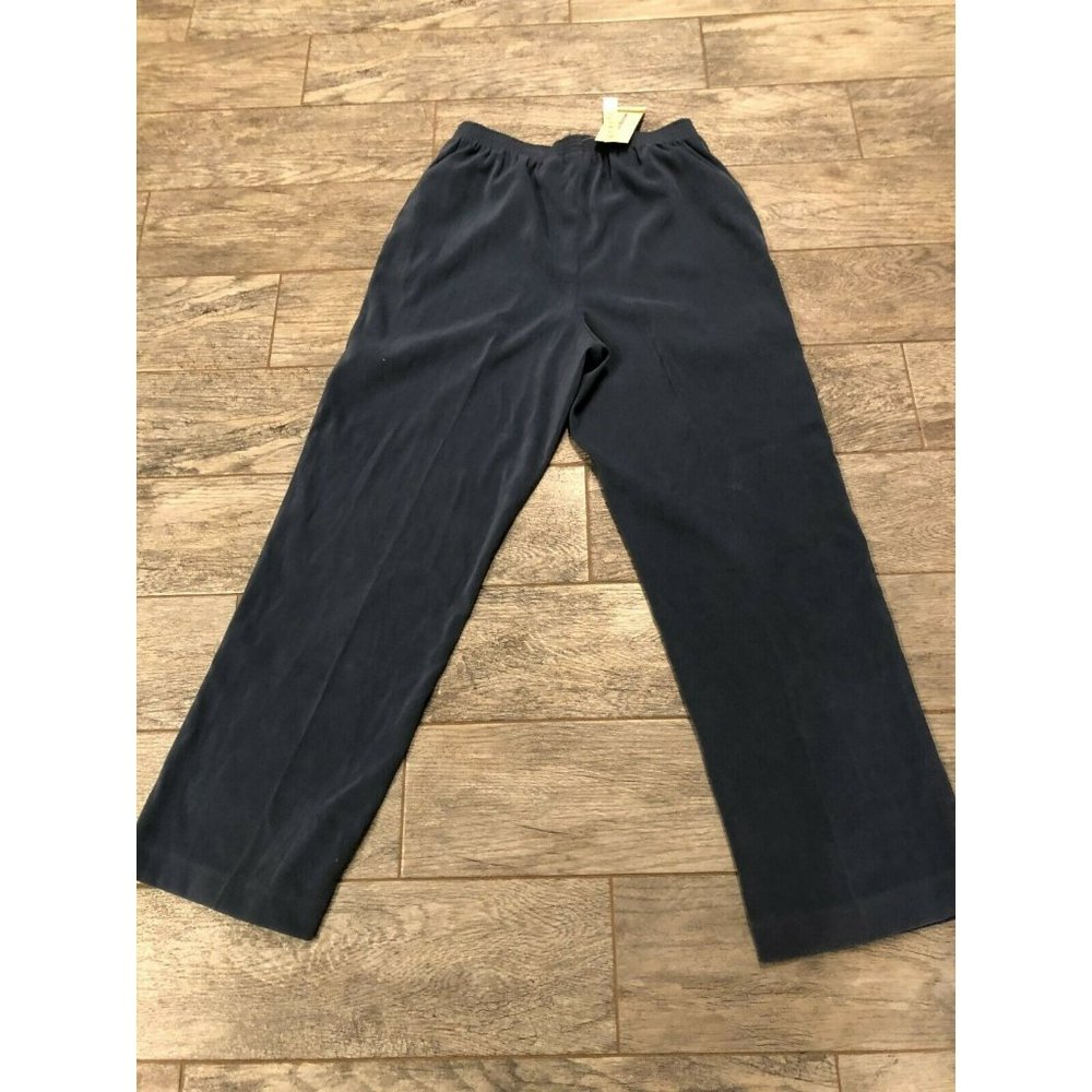 NWT Alfred Dunner Pull On Pants Velour Y2K 49501 Stretch 14 Proportioned Medium‎